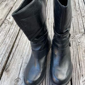 Matisse Leather Wraparound Strap black leather Boots  5.5